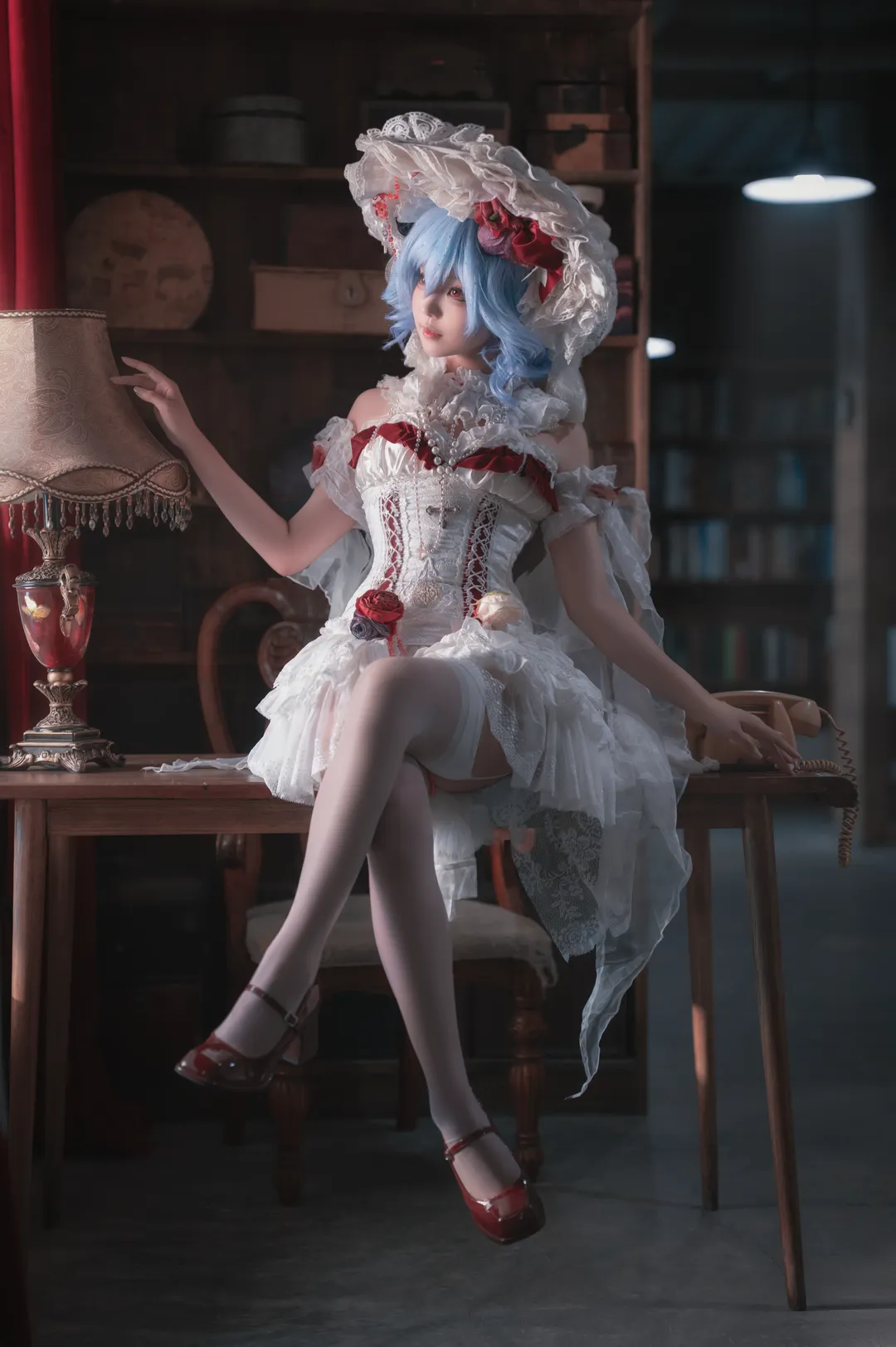 東方Project, レミリアコスプレ, コスプレ撮影, ロリータ・ファッション, レトロな写真