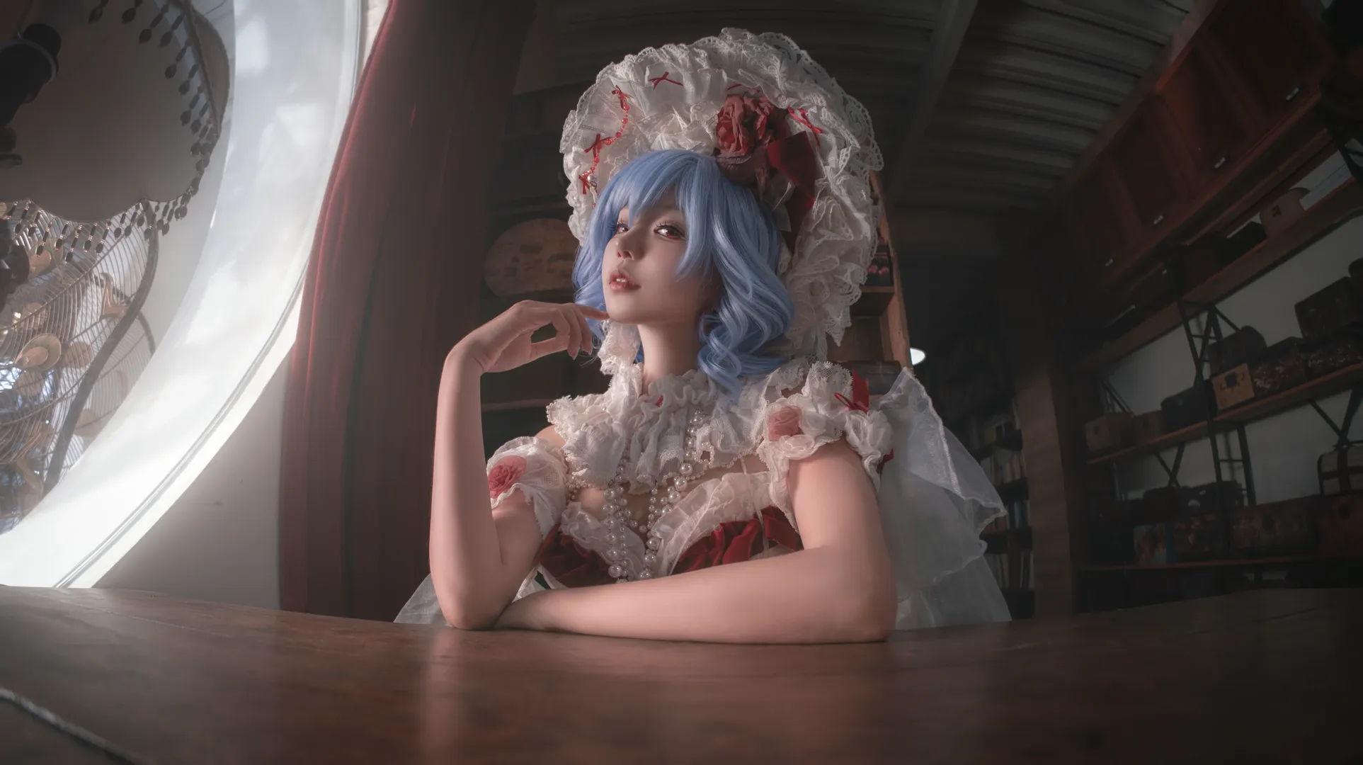 東方Project, レミリアコスプレ, コスプレ撮影, ロリータ・ファッション, レトロな写真 - 2枚目