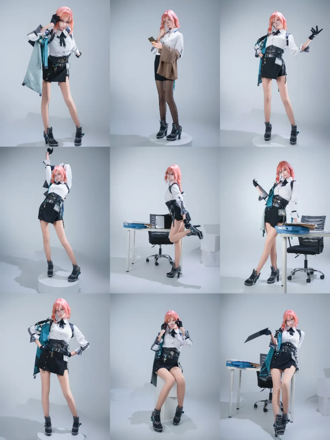 绝区零, 白棚拍摄, cosplay, 动作参考, 月城柳cos - 第1张