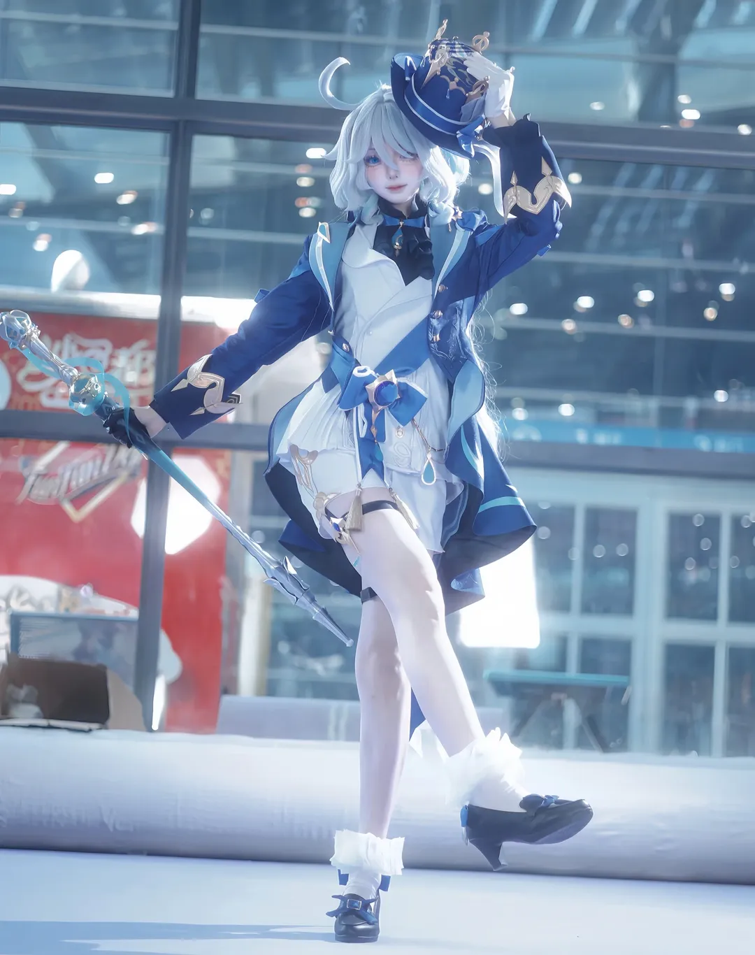原神, cosplay, 二次元摄影, 芙宁娜cos, 白芙