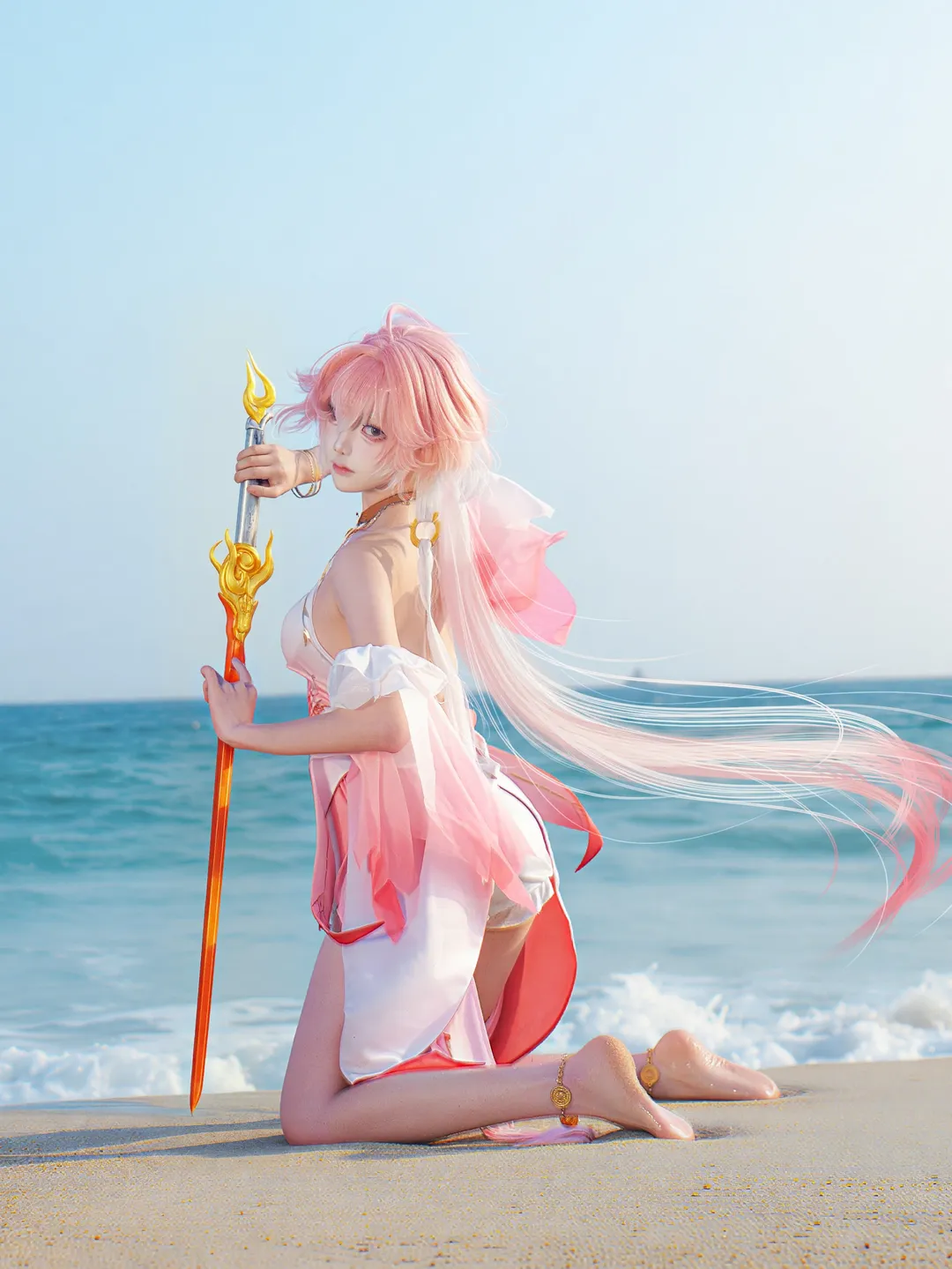 鸣潮, 海边摄影, 泳装cos, 长离cos, cosplay正片