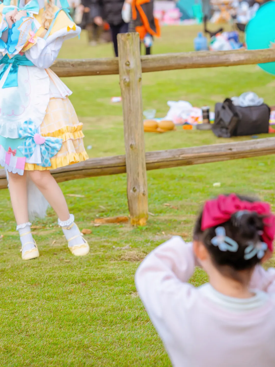 Cosplay摄影, 女仆装, 学园偶像大师, 藤田琴音cos, 草地外拍 - 第2张