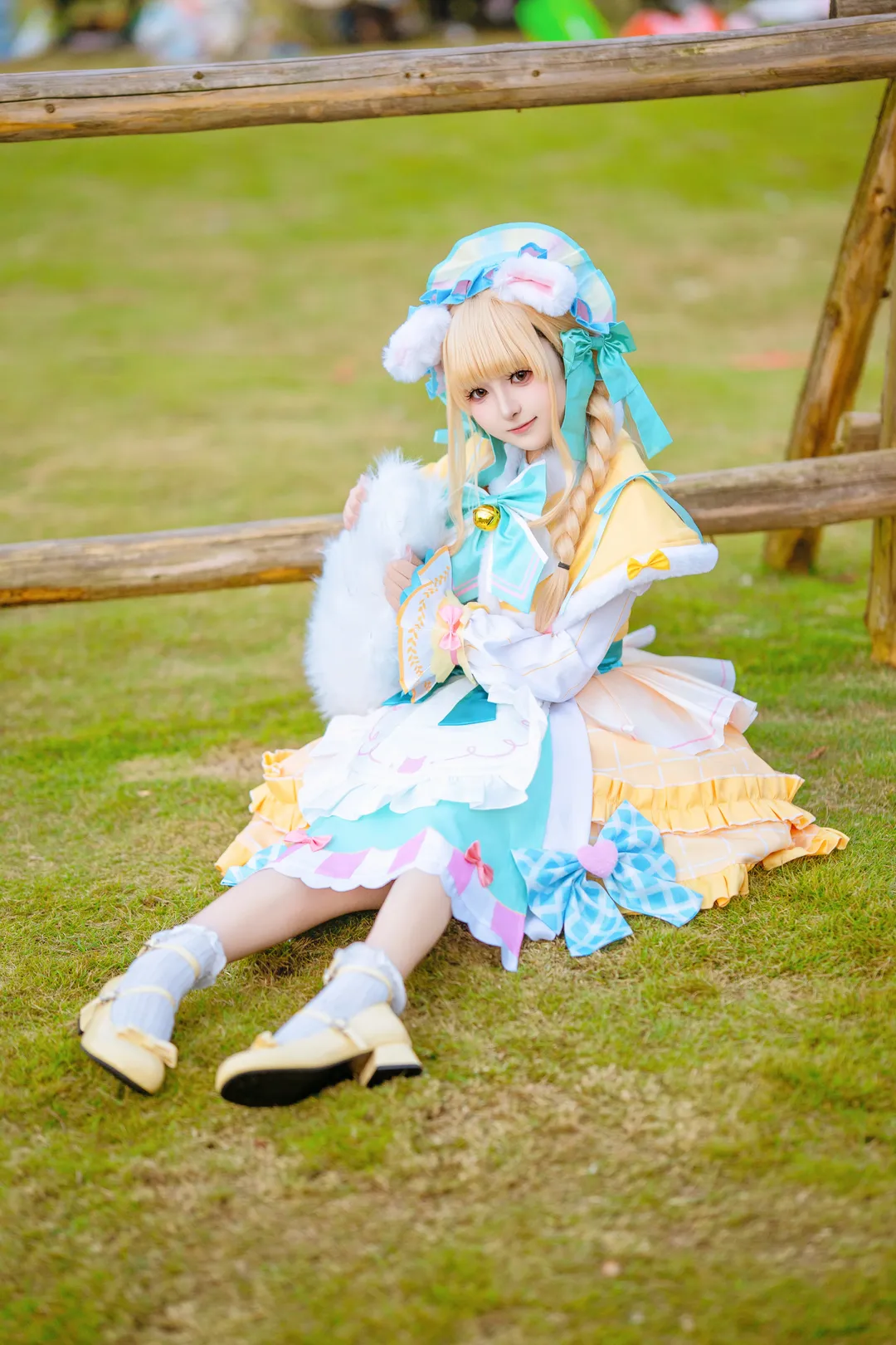 Cosplay摄影, 女仆装, 学园偶像大师, 藤田琴音cos, 草地外拍 - 第6张