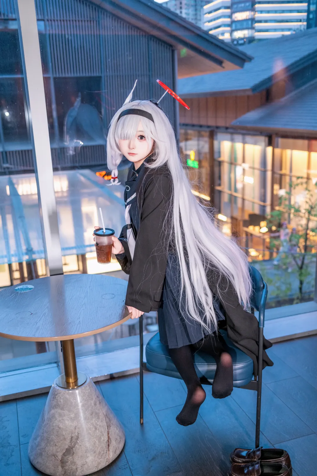 蔚蓝档案, 二次元cosplay, 普拉娜cos, 角色扮演摄影, 黑丝穿搭 - 第2张