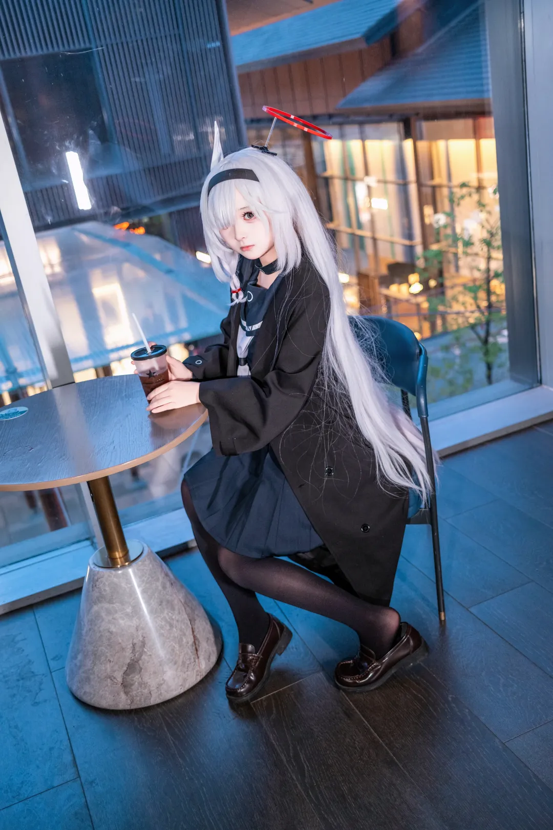 蔚蓝档案, 二次元cosplay, 普拉娜cos, 角色扮演摄影, 黑丝穿搭 - 第3张