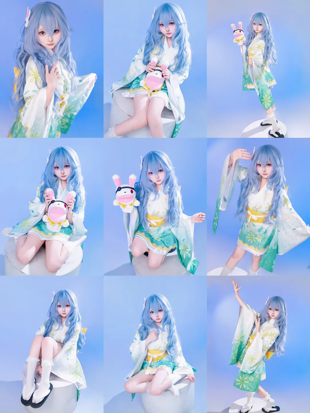 二次元cosplay, 四糸乃cos, 约会大作战, 白棚拍照, 浴衣摄影 - 第1张
