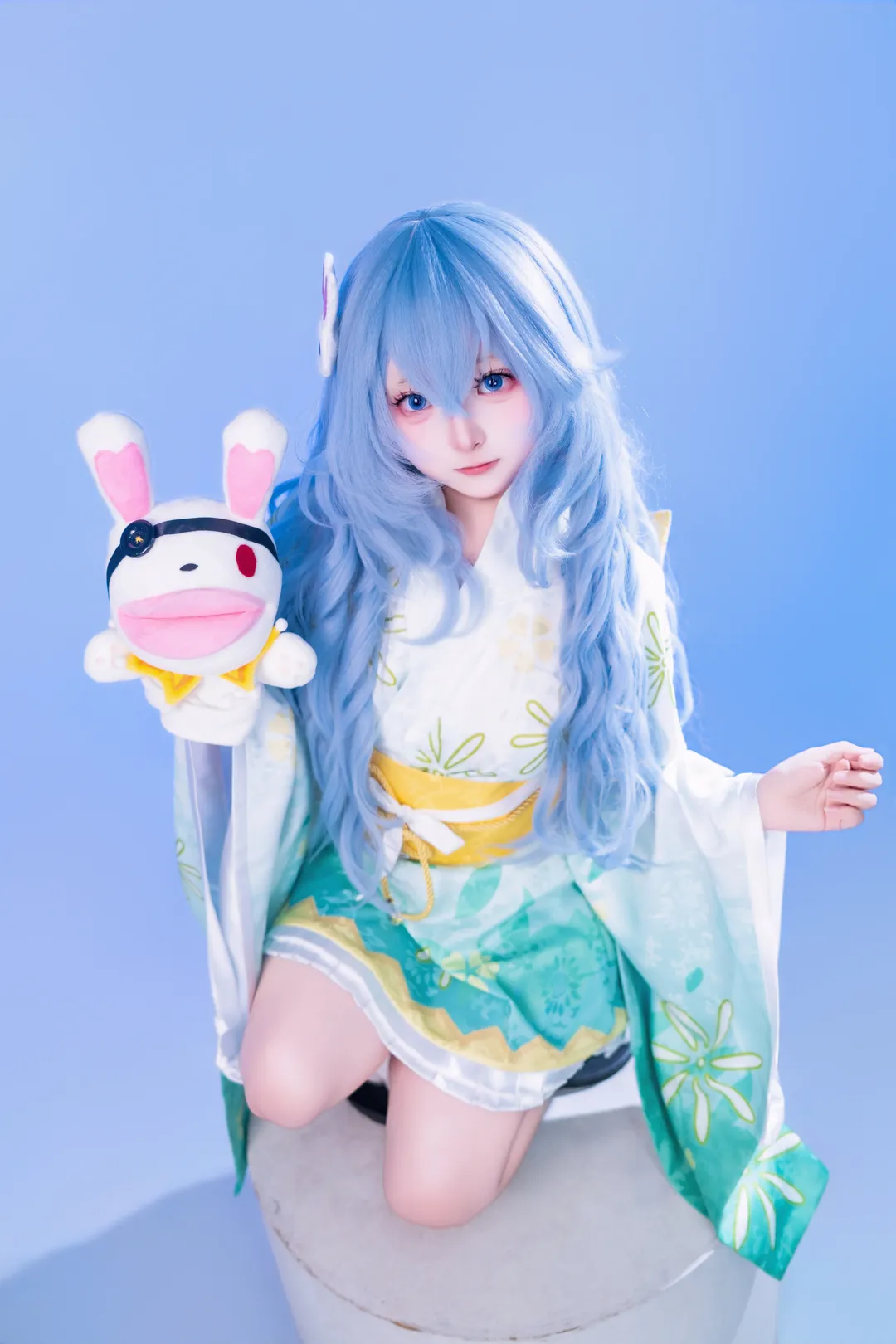 二次元cosplay, 四糸乃cos, 约会大作战, 白棚拍照, 浴衣摄影 - 第2张
