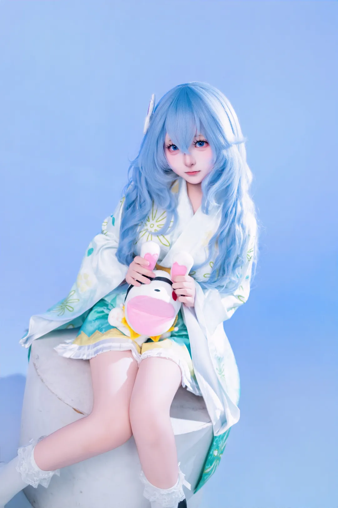 二次元cosplay, 四糸乃cos, 约会大作战, 白棚拍照, 浴衣摄影 - 第3张