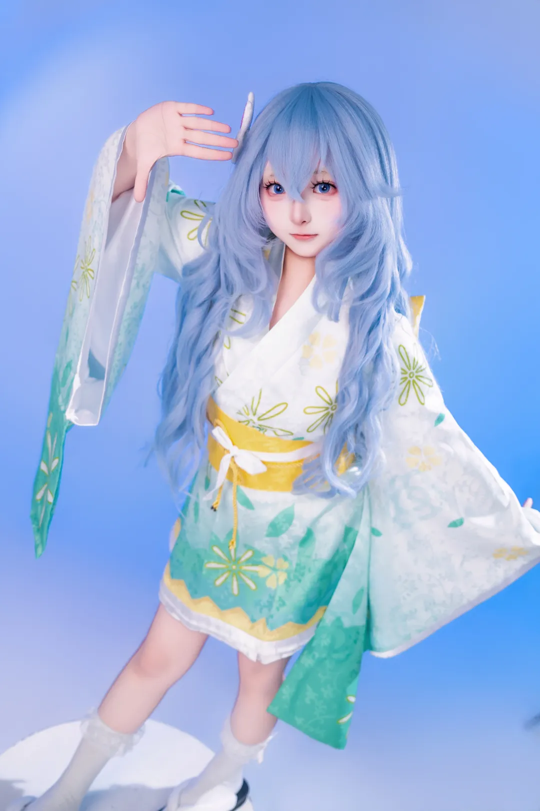 二次元cosplay, 四糸乃cos, 约会大作战, 白棚拍照, 浴衣摄影 - 第5张