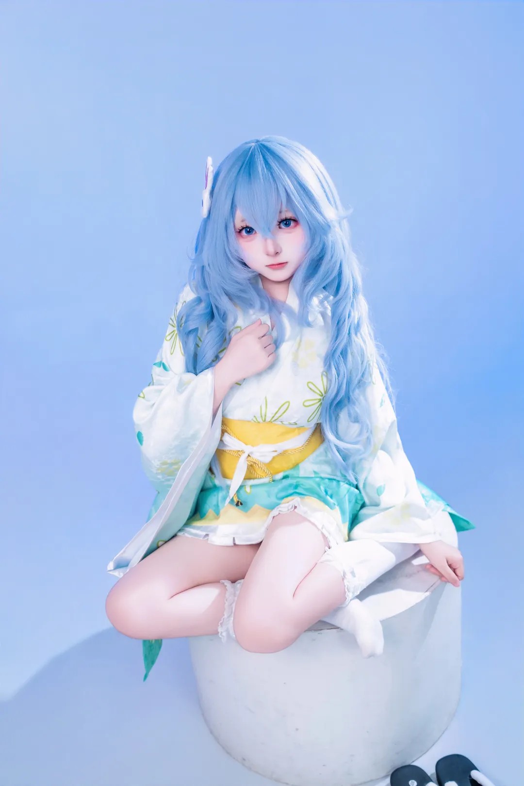 二次元cosplay, 四糸乃cos, 约会大作战, 白棚拍照, 浴衣摄影 - 第6张