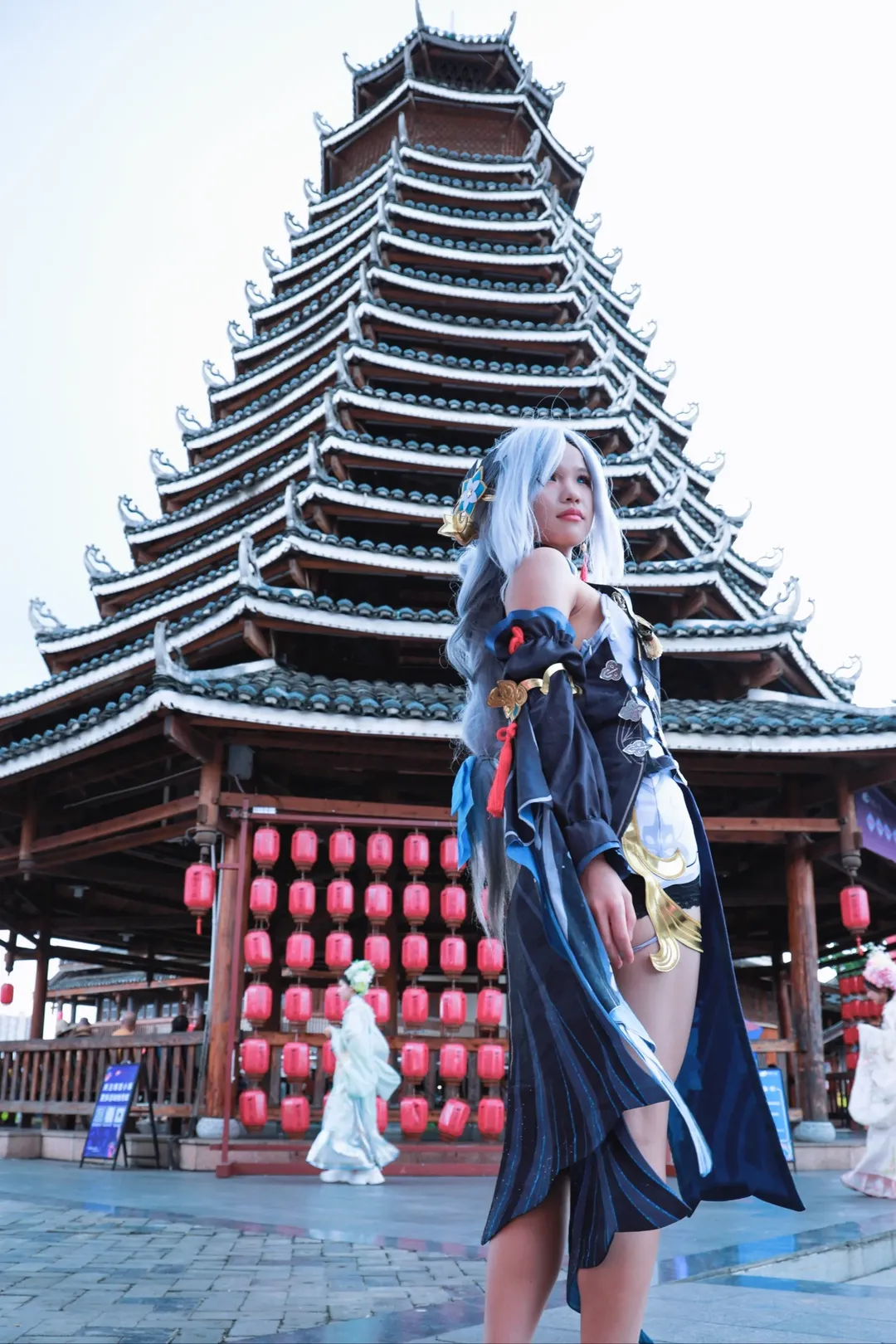 原神, 旗袍, 二次元cosplay, 申鹤cos, 外景 - 第2张