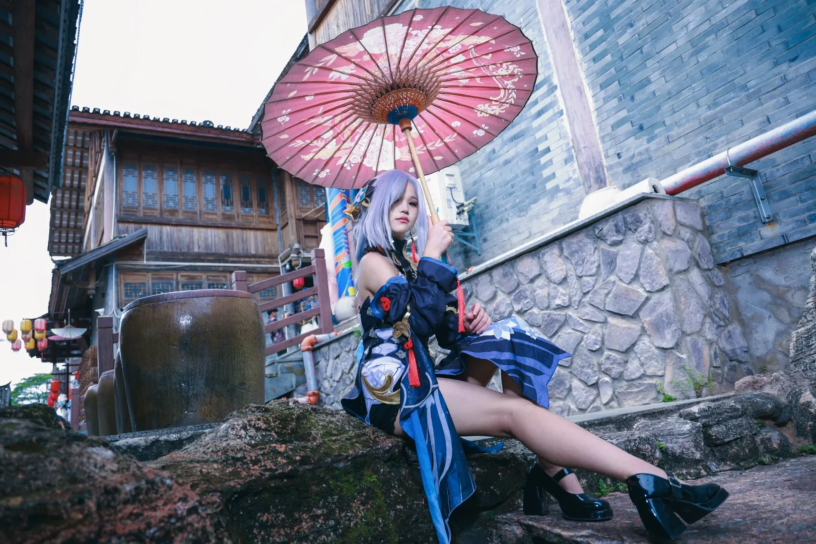 原神, 旗袍, 二次元cosplay, 申鹤cos, 外景 - 第3张