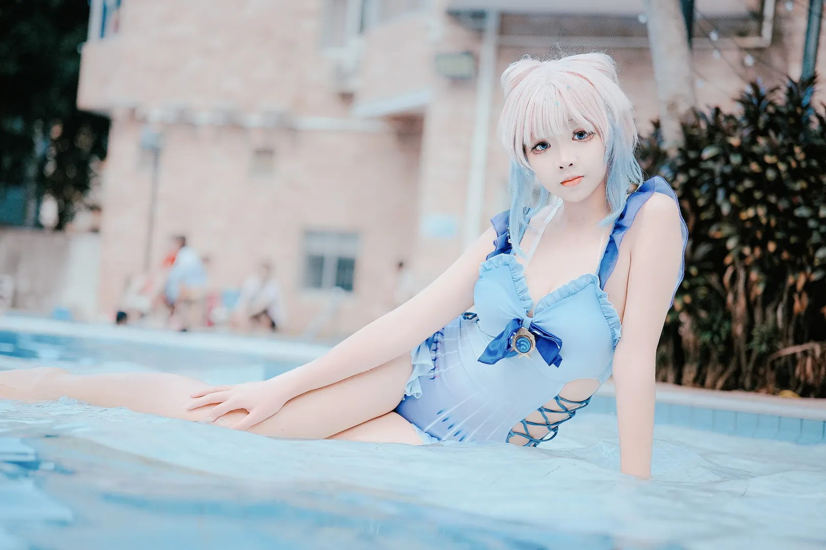 原神, 珊瑚宫心海cos, 二次元cosplay, 夏日清凉, 泳装穿搭