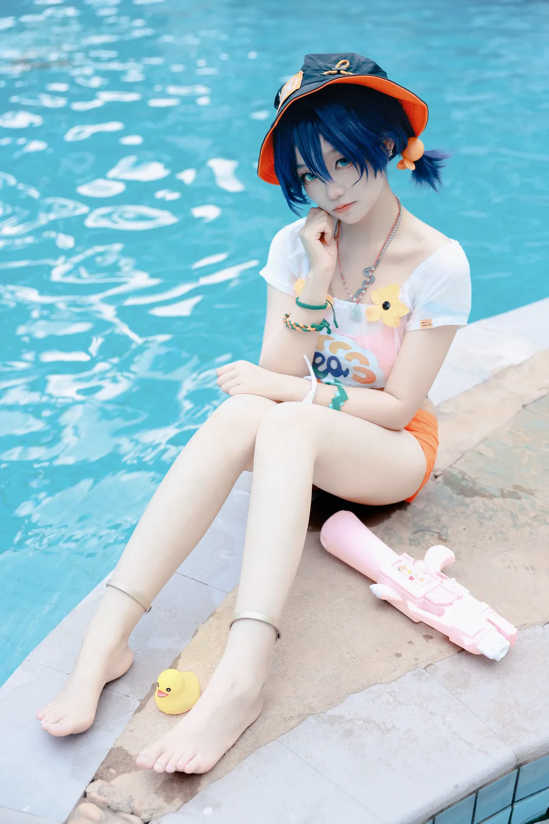绝区零, 二次元, 泳装cos, 夏日cosplay, 玲cos - 第1张
