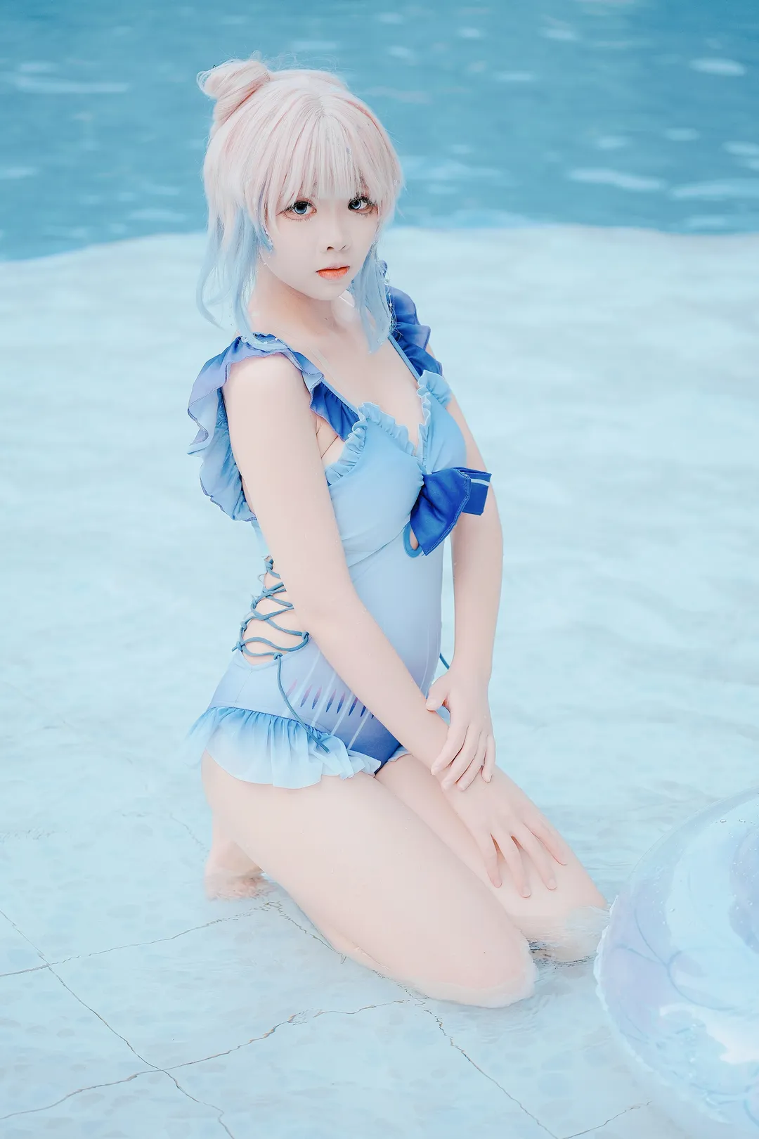 原神, 珊瑚宫心海cos, 泳装cos, 二次元cosplay, 夏日写真 - 第3张