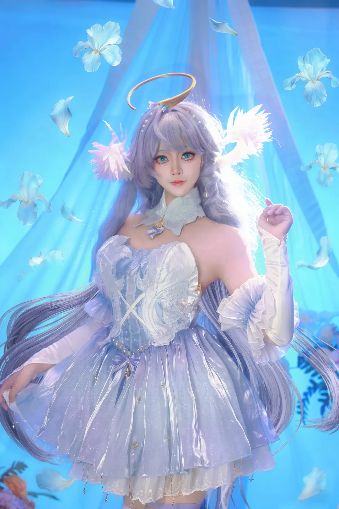 崩壞星穹鐵道, 知更鳥cos, cosplay正片, 夢幻攝影, 花海人像 - 第6張