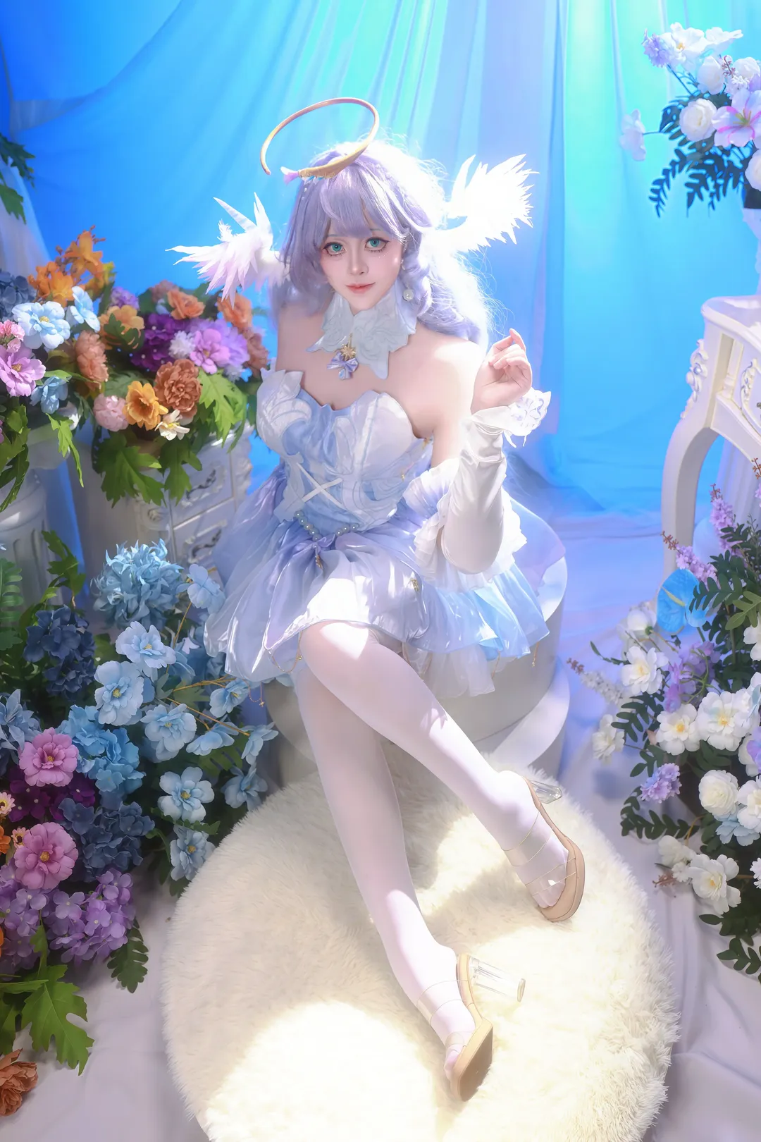 崩壞星穹鐵道, 知更鳥cos, cosplay正片, 夢幻攝影, 花海人像 - 第8張
