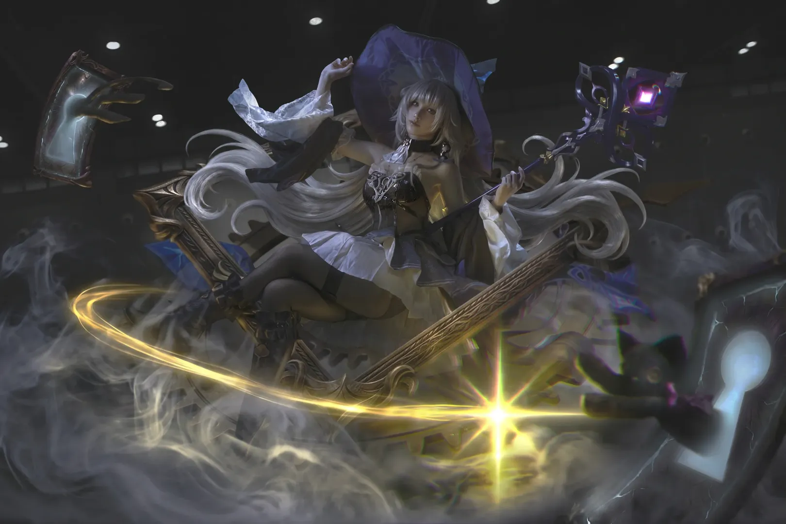 崩壞星穹鐵道, 大黑塔cos, cosplay攝影, 魔法少女寫真, 後期合成特效