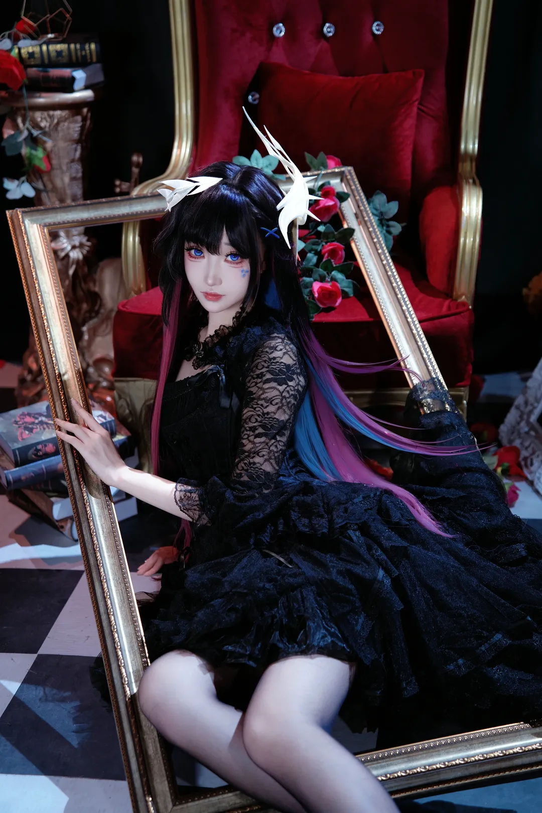 崩坏星穹铁道, 海瑟音cos, 哥特风cosplay, 二次元私设, 复古氛围感摄影