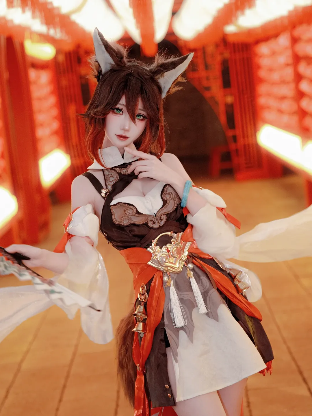 崩壊：スターレイル, 停雲 コスプレ, 夜景ポートレート, 中国風写真, 狐耳獣娘 - 2枚目
