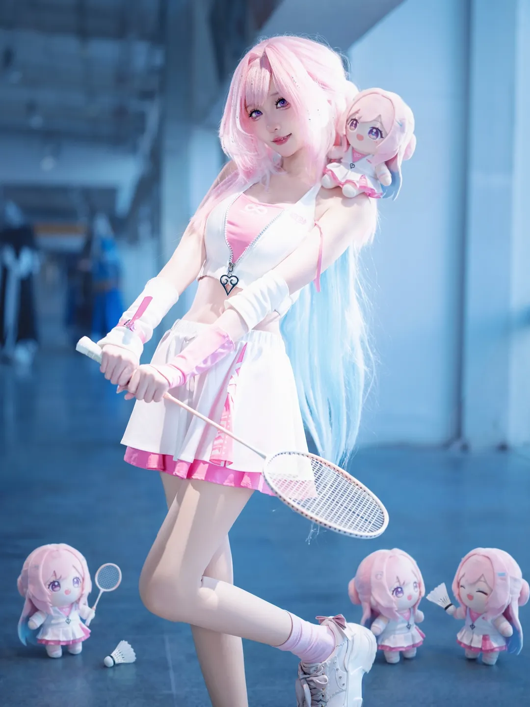 昔涟cos, 崩坏星穹铁道, 运动风cosplay, 场照分享, 精灵耳穿搭