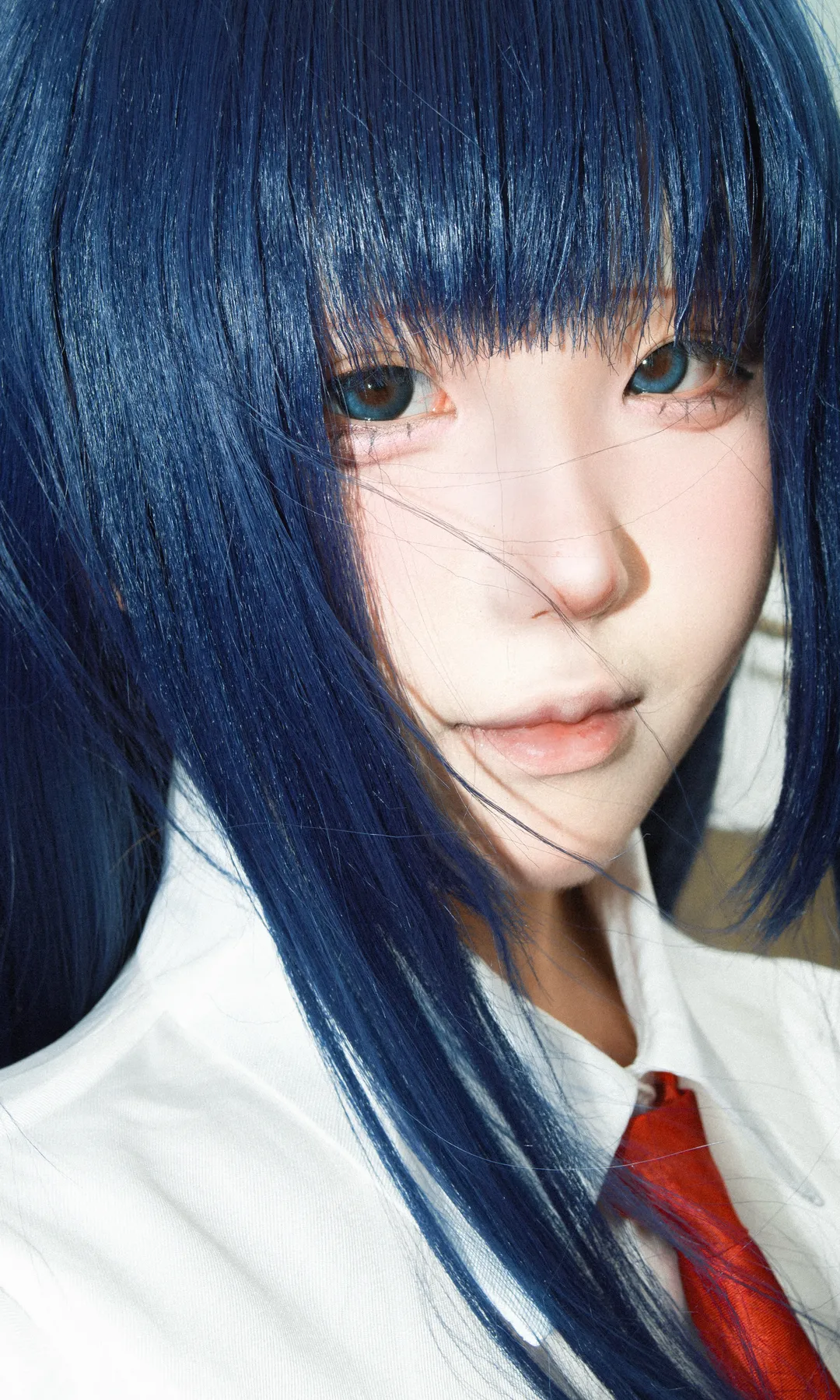 素晴日, 二次元制服, 蓝发cos, 高岛柘榴cos, 天台外拍 - 第2张