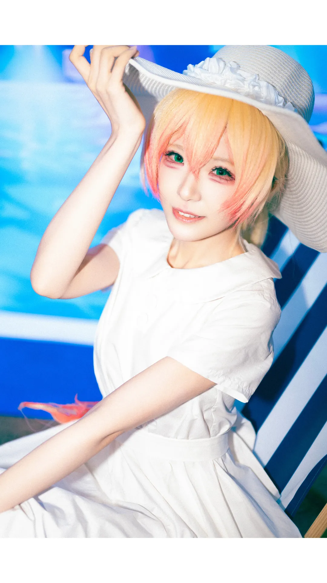 cosplay摄影, 夏日泳池, hololive, 桃铃音音cos, bw漫展 - 第1张
