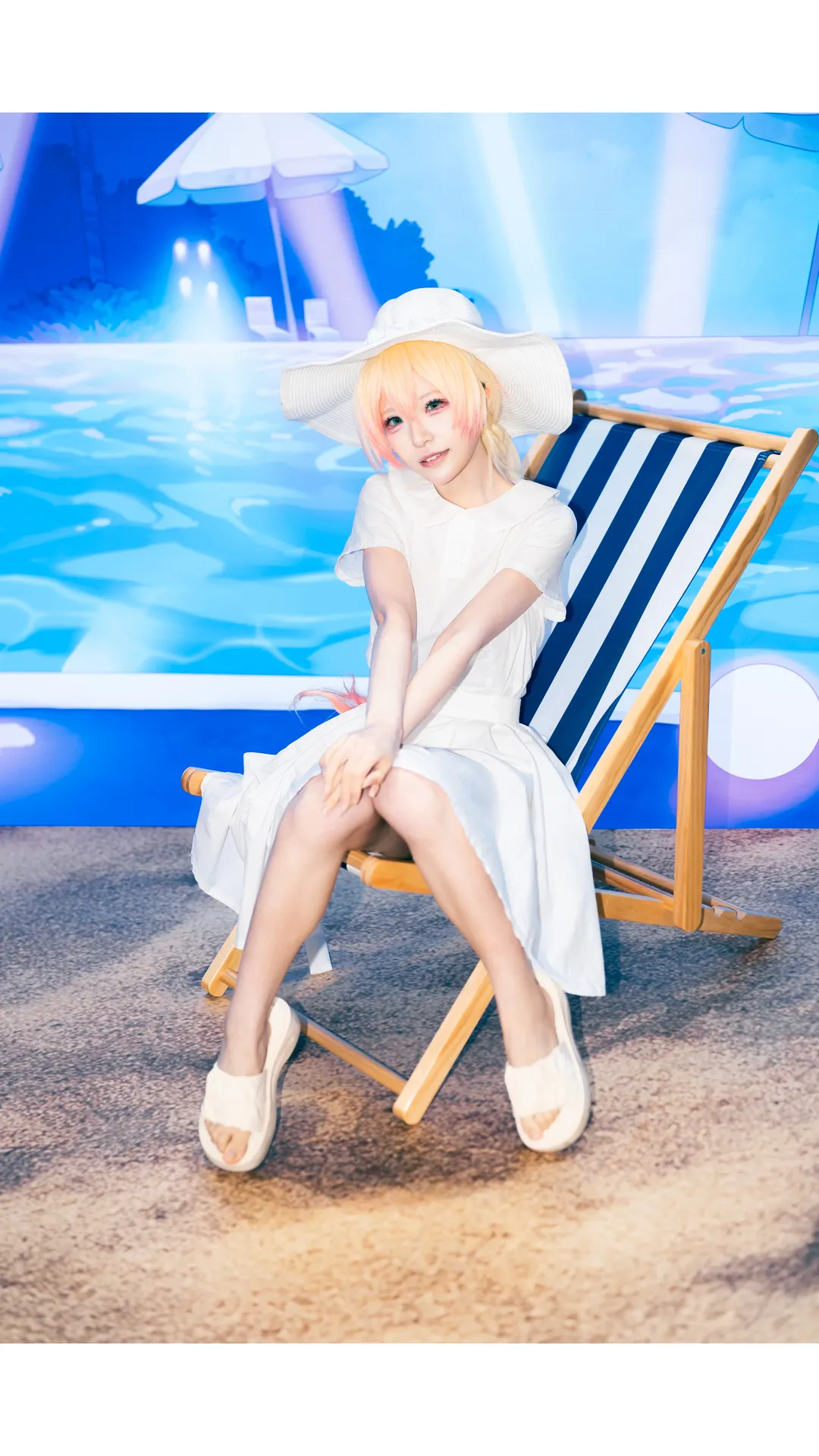 cosplay摄影, 夏日泳池, hololive, 桃铃音音cos, bw漫展