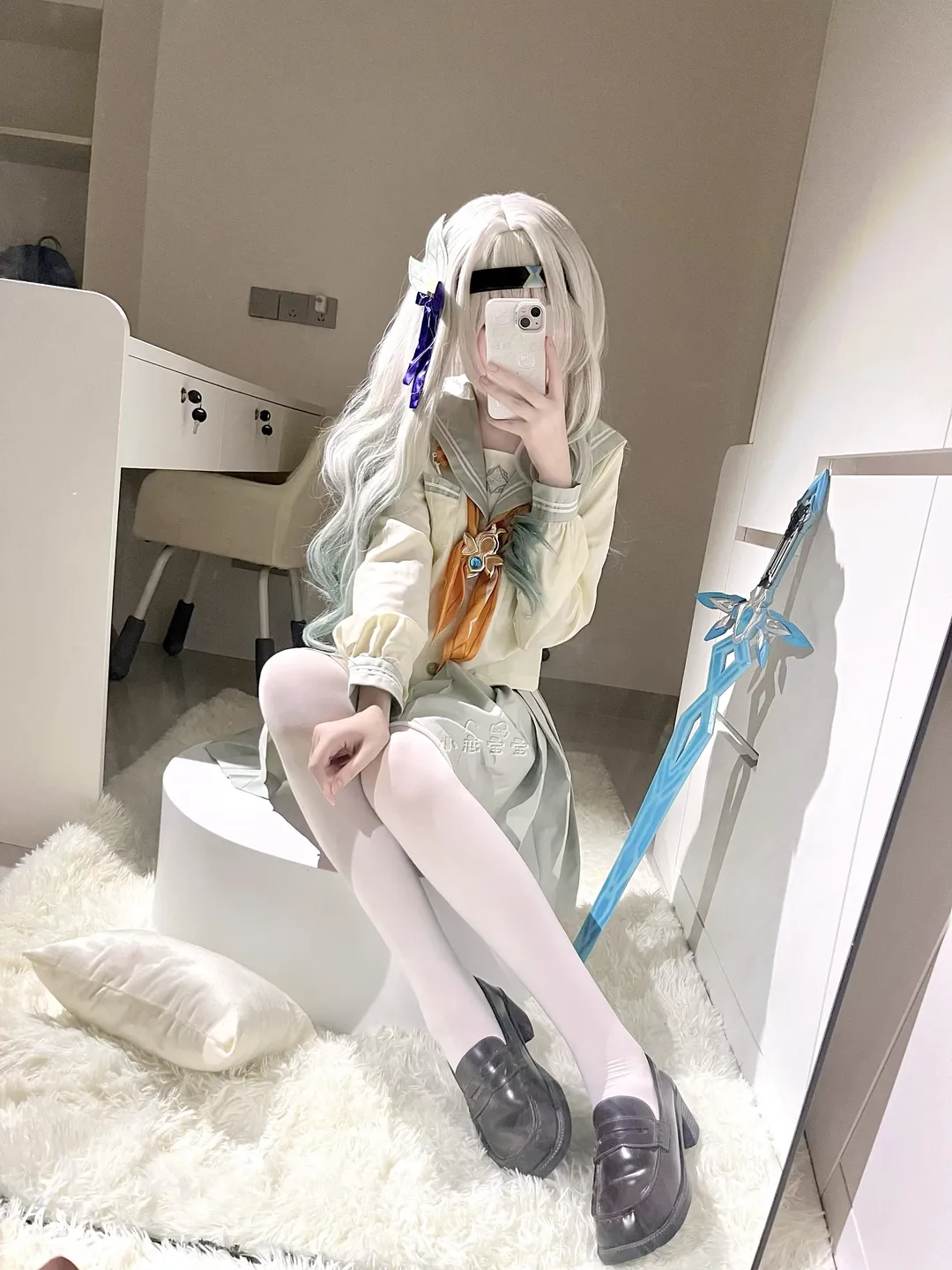 崩坏星穹铁道, 流萤cos, cosplay日常, 白丝穿搭, JK私设