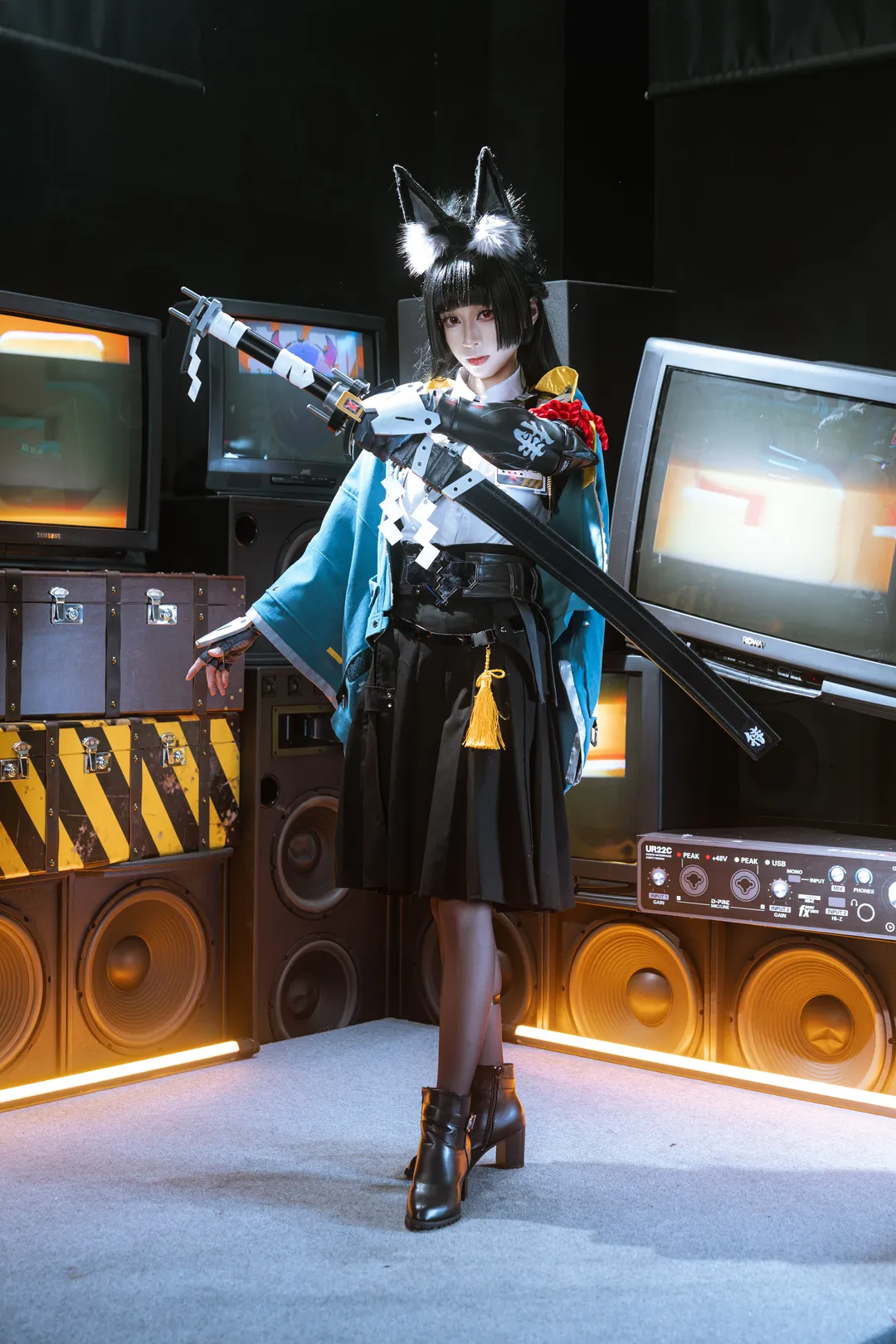 绝区零, 二次元cosplay, 星见雅cos, 黑丝穿搭, 冰系代理人