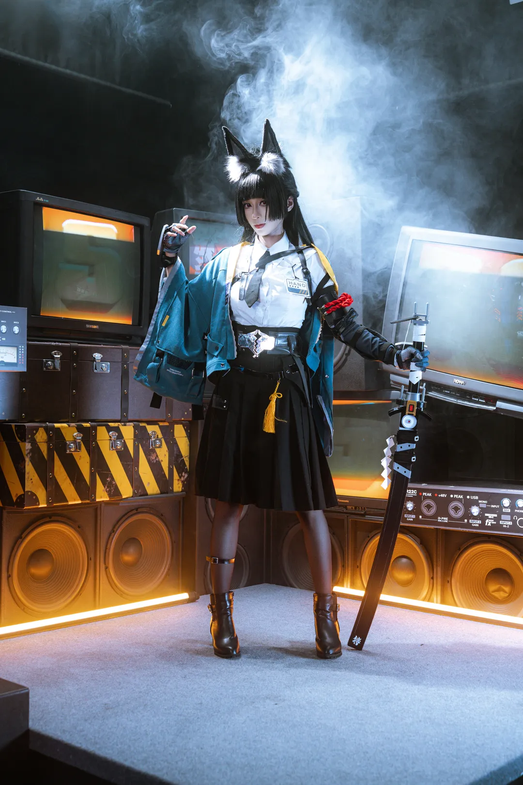 绝区零, 二次元cosplay, 星见雅cos, 黑丝穿搭, 冰系代理人 - 第3张