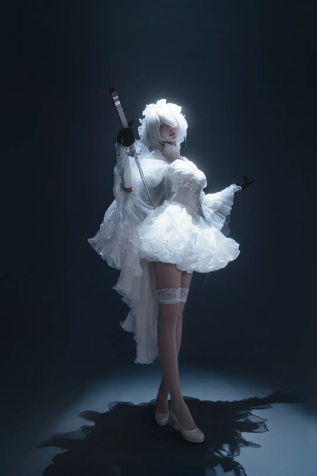 尼尔机械纪元, 花嫁cos, cosplay摄影, 氛围感大片, 2bcos - 第2张