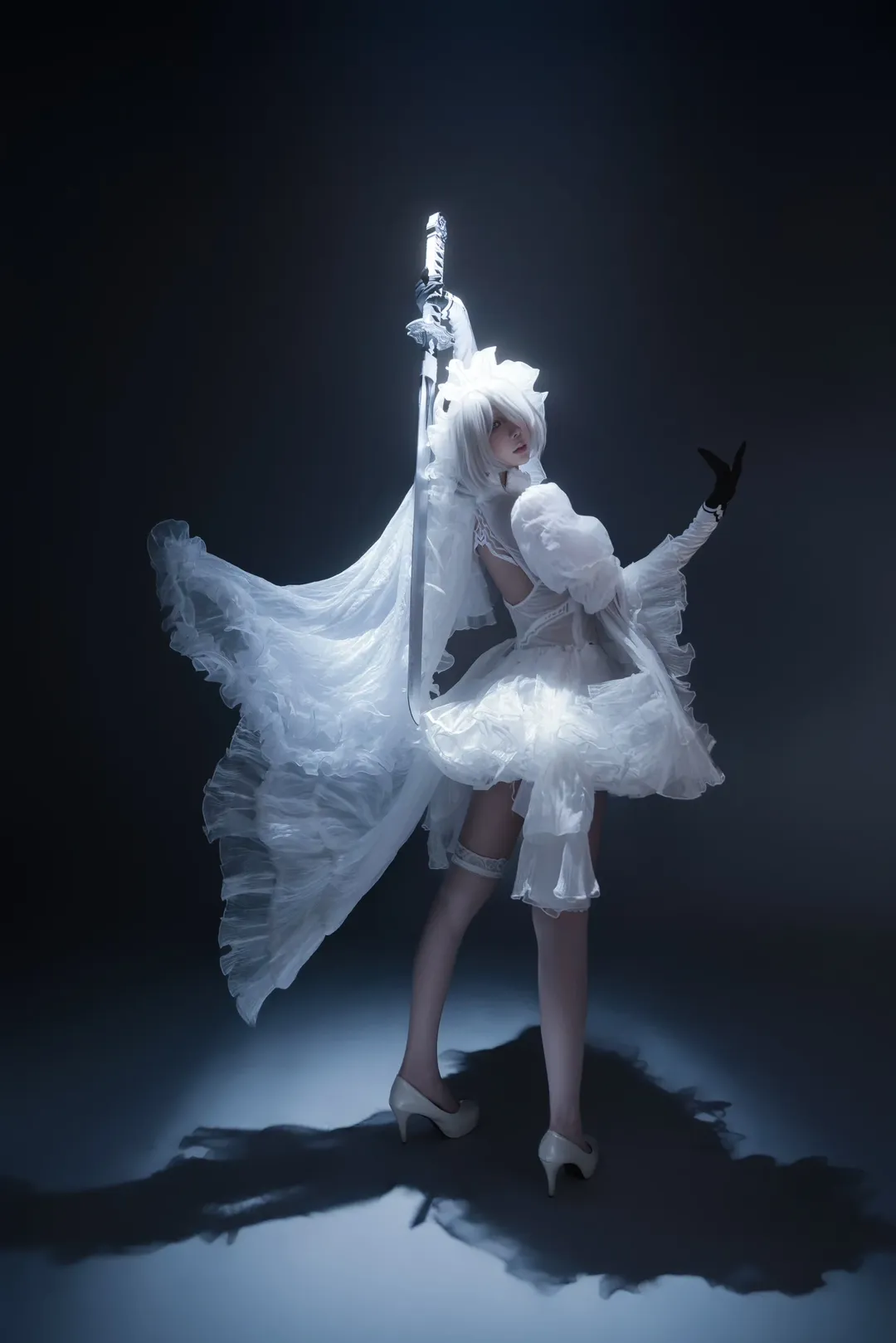 尼尔机械纪元, 花嫁cos, cosplay摄影, 氛围感大片, 2bcos - 第3张