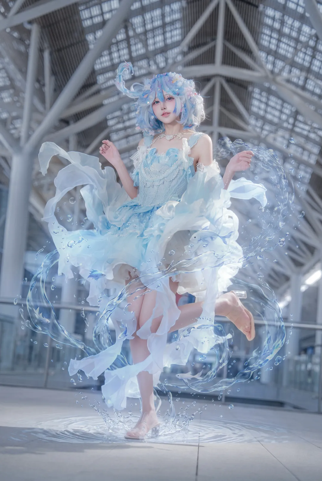 Genshin Impact, Convention photo, Furina cosplay, Cosplay photography, Water element - Image 1