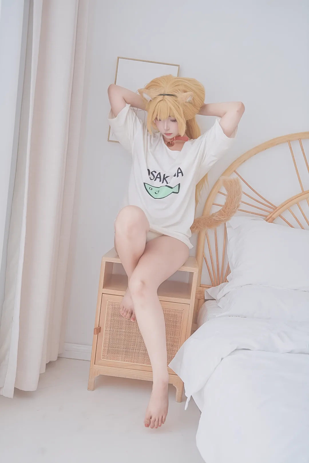 きなこコスプレ, 猫娘, 自宅撮影, 金髪の猫耳, 萌え系キャラクター - 2枚目
