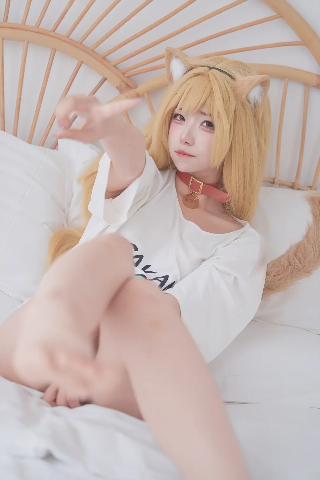 Atmospheric photography, Catgirl cosplay, Lazy home style, Kemonomimi girl, Kinako color tone