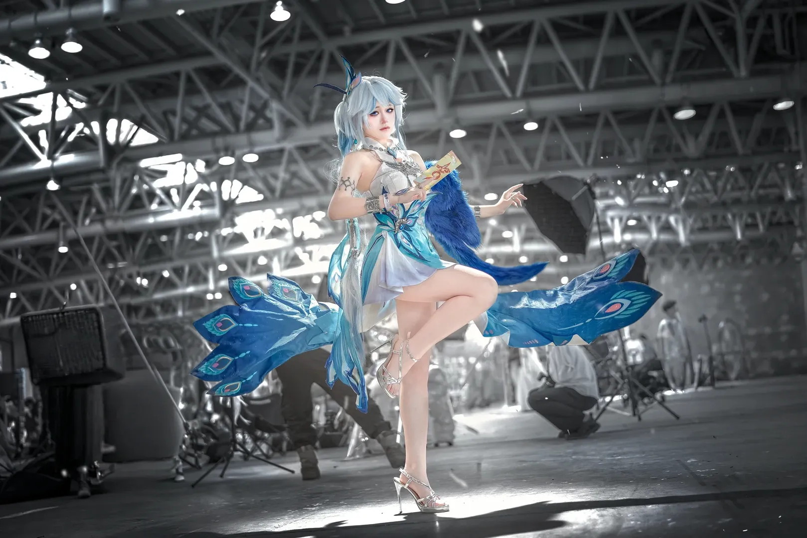 Honkai: Star Rail, Yao Guang cosplay, Convention photography, Coser daily life, Peacock feather