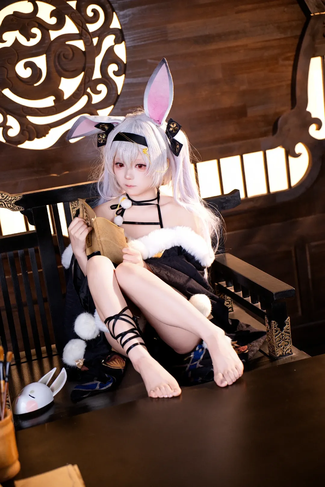 二次元撮影, アズールレーン, ラフィー コスプレ, 古風コスプレ, 獣耳少女
