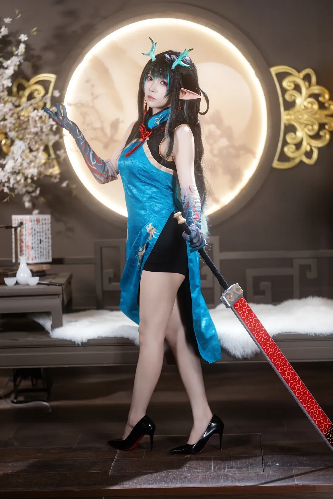 二次元摄影, 明日方舟, 国风cosplay, 夕cos, 龙角造型