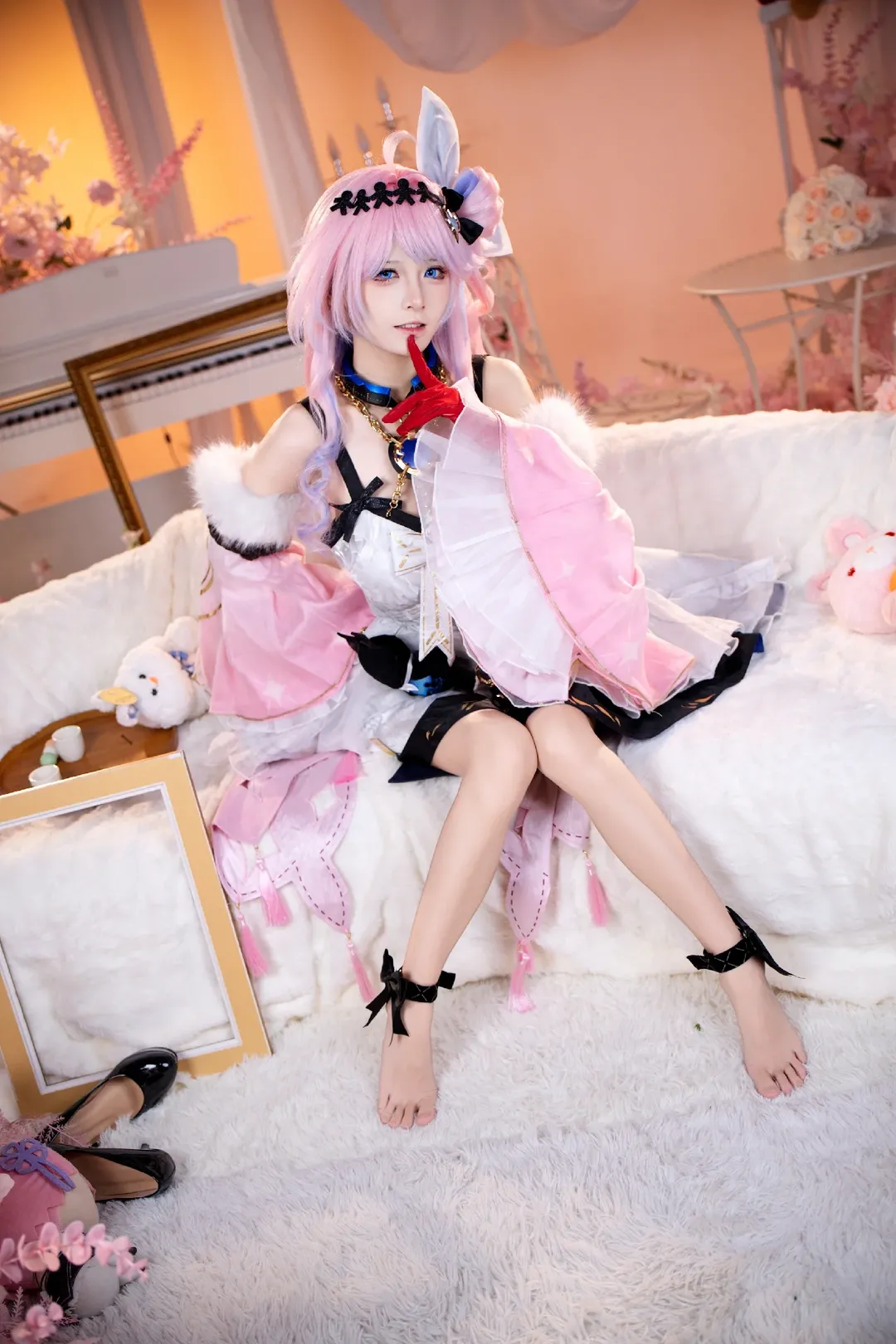 鸣潮, 达妮娅cos, 室内摄影, 二次元穿搭, 粉色系cosplay - 第3张