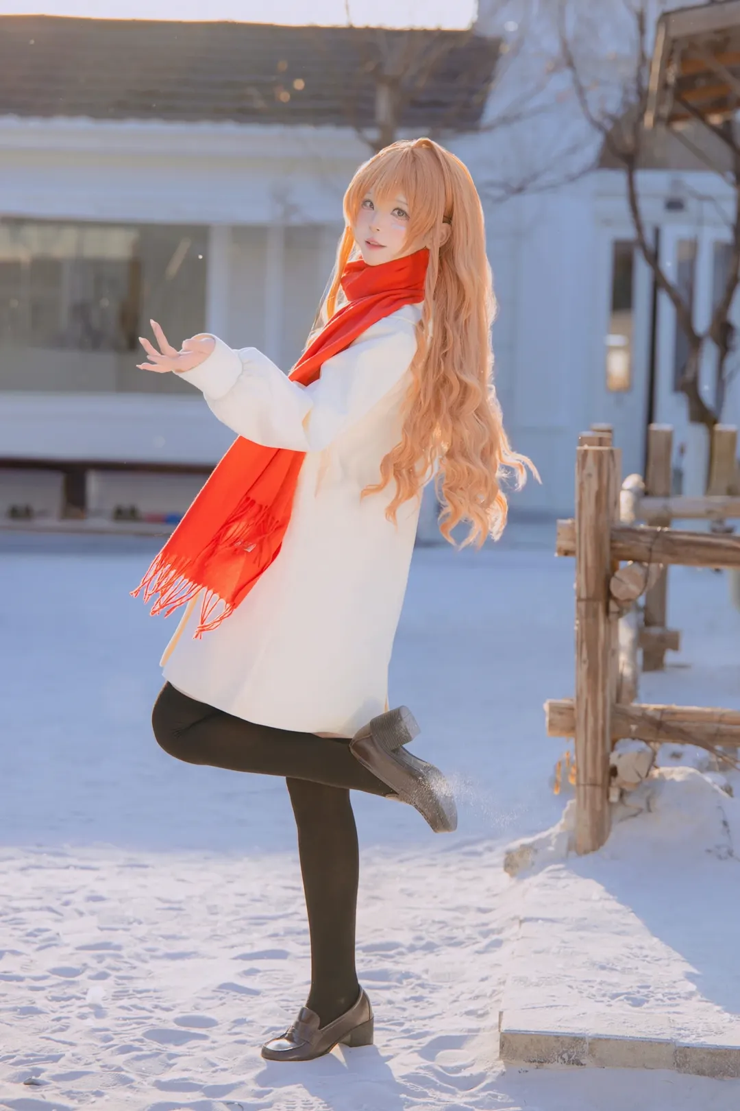 cosplay, 雪景, 逢坂大河cos, 龙与虎, 冬装