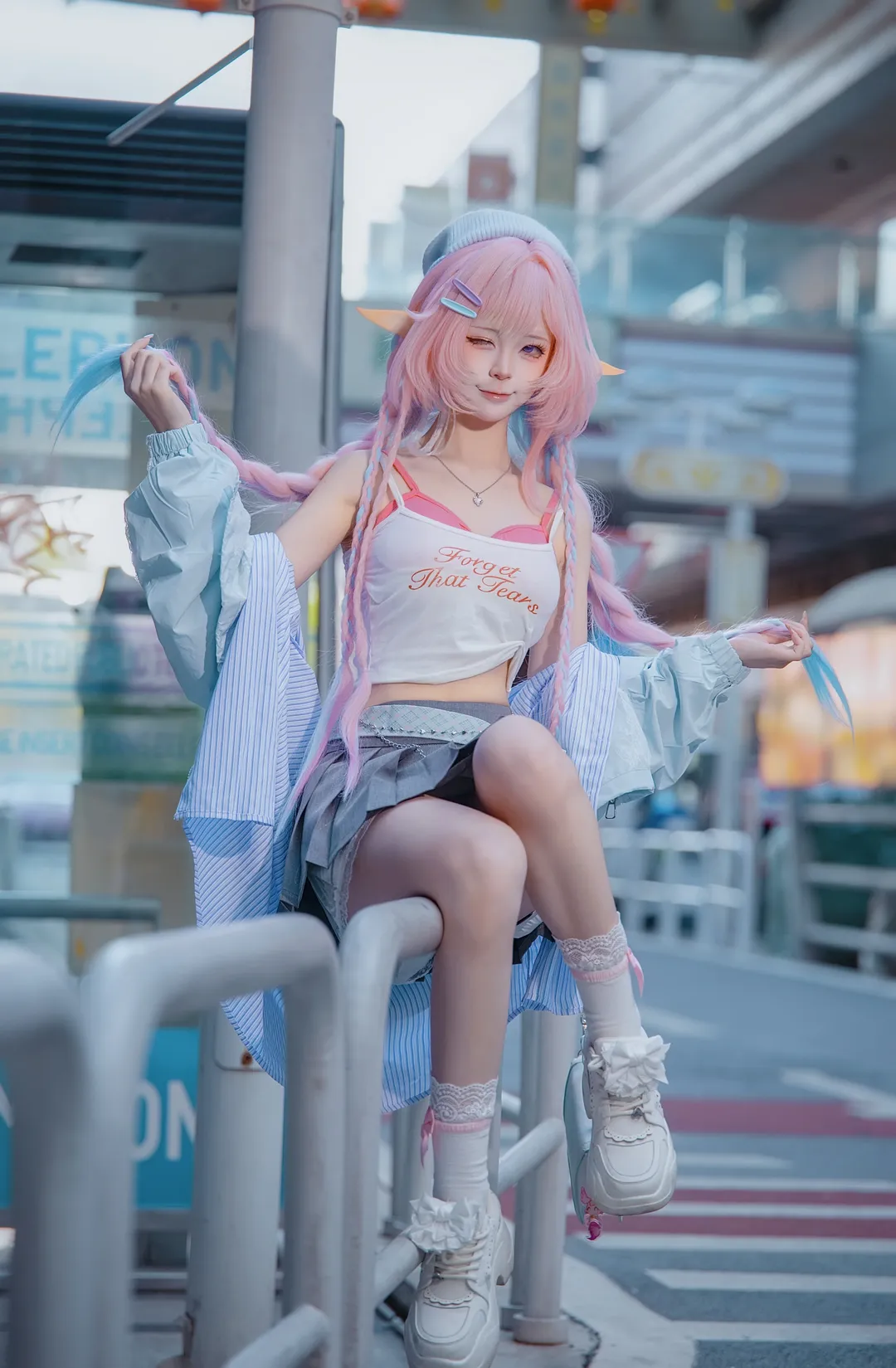 cosplay, 昔涟cos, 崩坏星穹铁道, 二次元日常穿搭, 城市天台摄影 - 第10张