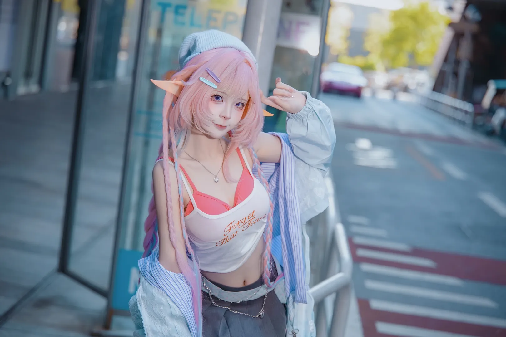 cosplay, 昔涟cos, 崩坏星穹铁道, 二次元日常穿搭, 城市天台摄影 - 第3张