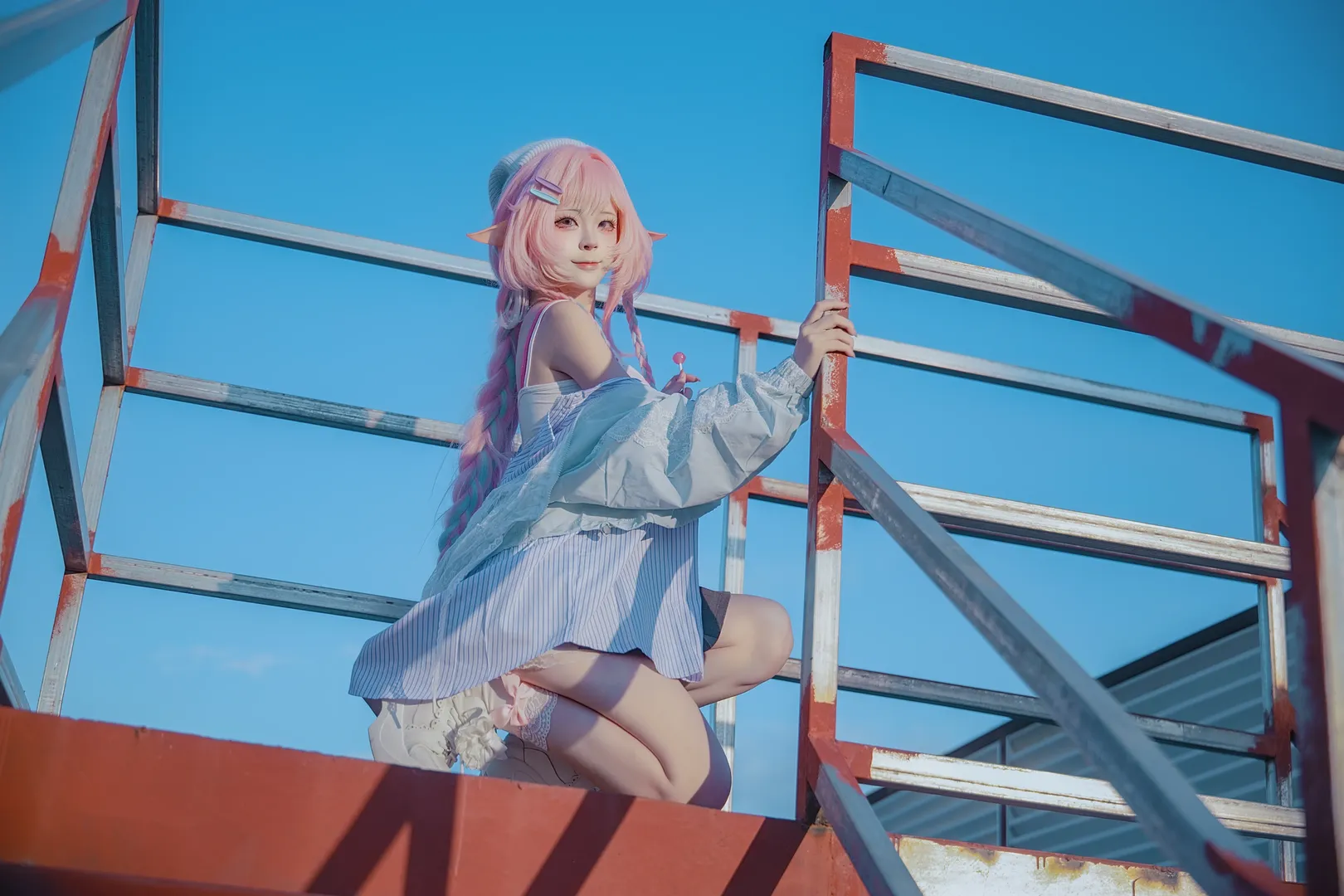 cosplay, 昔涟cos, 崩坏星穹铁道, 二次元日常穿搭, 城市天台摄影 - 第4张