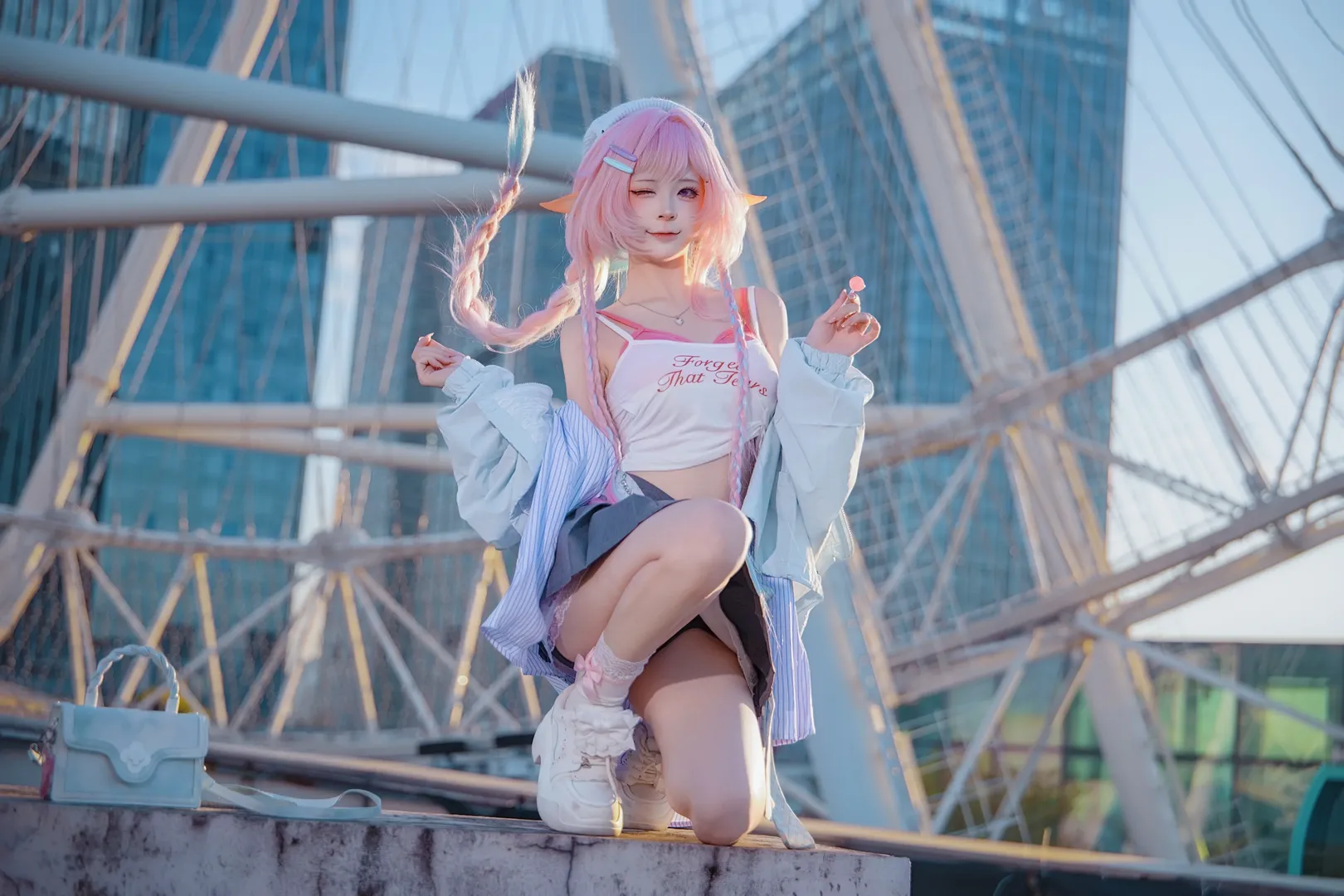 cosplay, 昔涟cos, 崩坏星穹铁道, 二次元日常穿搭, 城市天台摄影 - 第6张