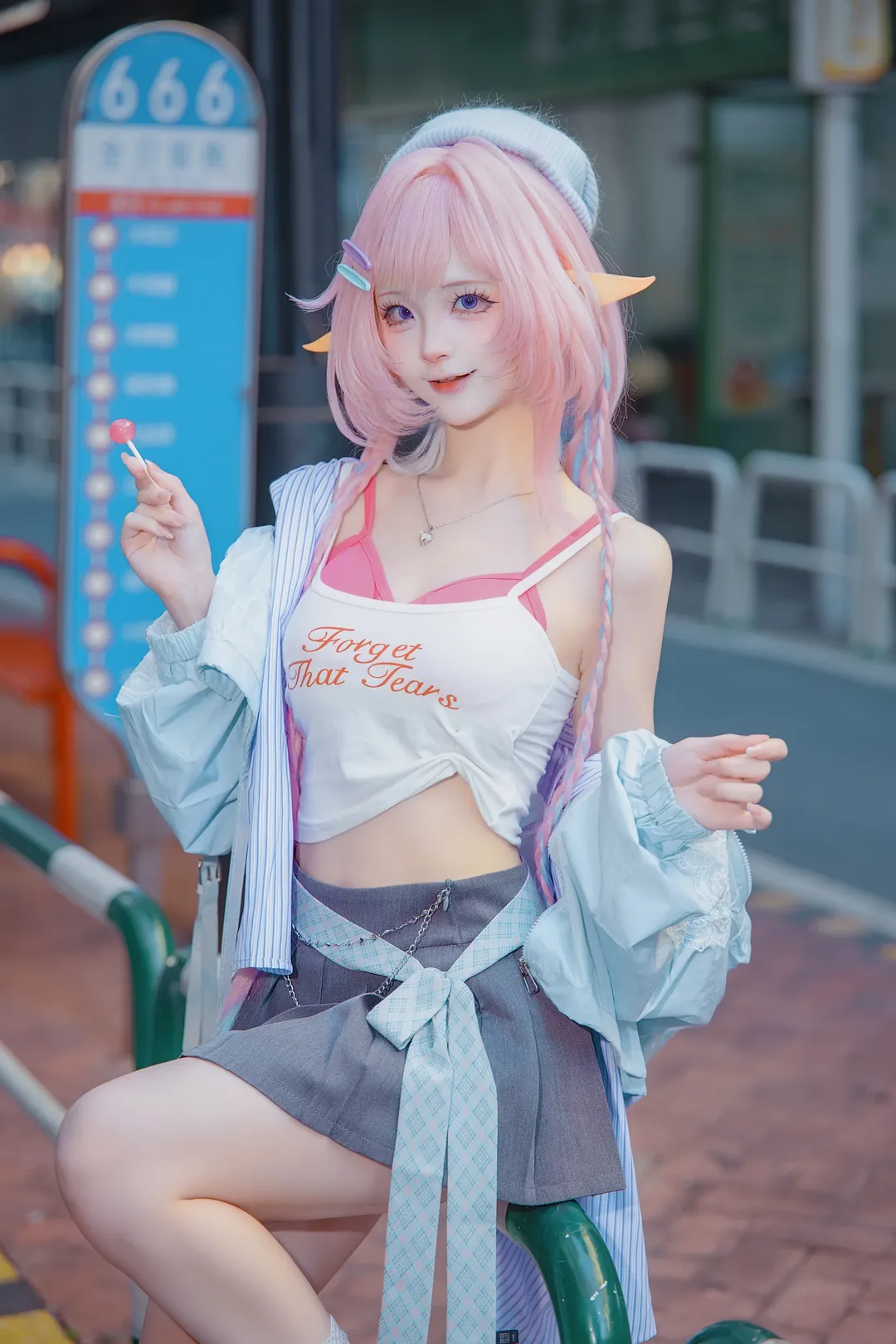 cosplay, 昔涟cos, 崩坏星穹铁道, 二次元日常穿搭, 城市天台摄影 - 第7张