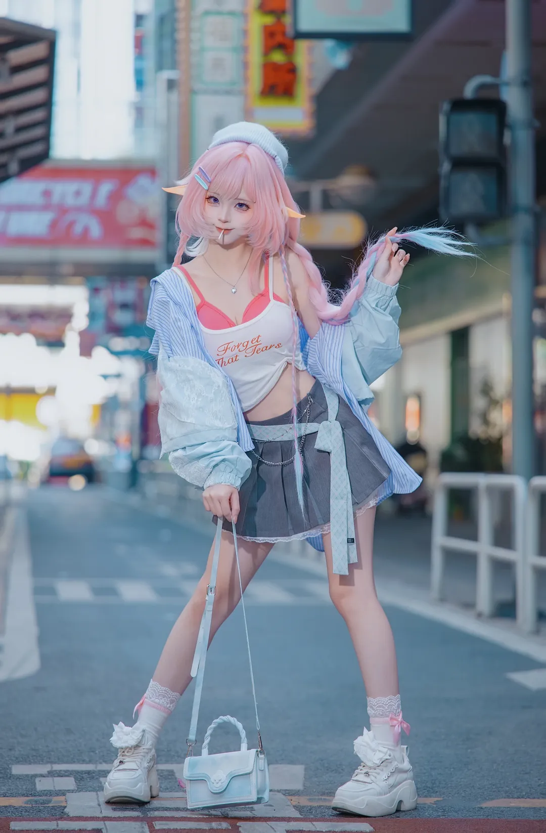 cosplay, 昔涟cos, 崩坏星穹铁道, 二次元日常穿搭, 城市天台摄影 - 第9张