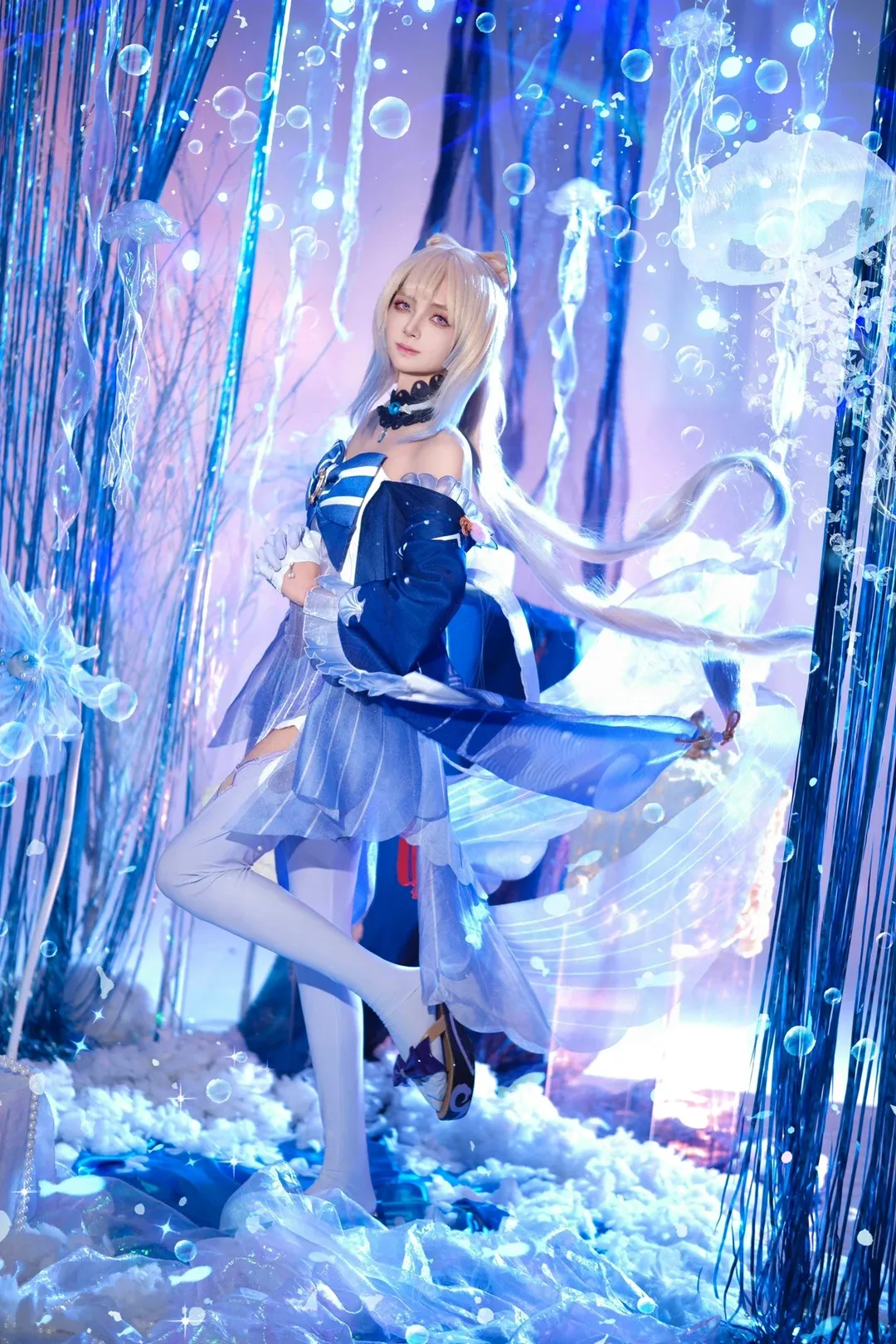 原神, 珊瑚宮心海 コスプレ, コスプレシェア, 女装男子, 海洋風の撮影 - 3枚目