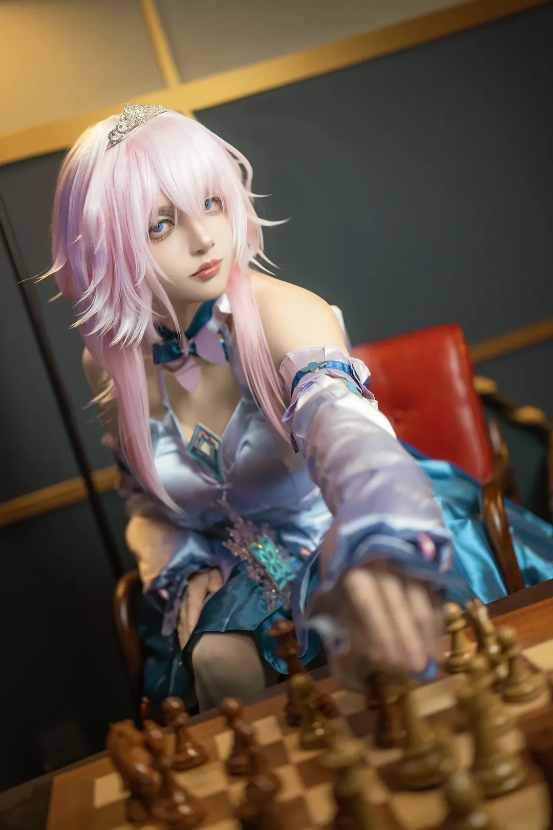 崩壊：スターレイル, 三月なのか コスプレ, 白ニーソコーデ, 女装男子, 礼服コスプレ - 4枚目