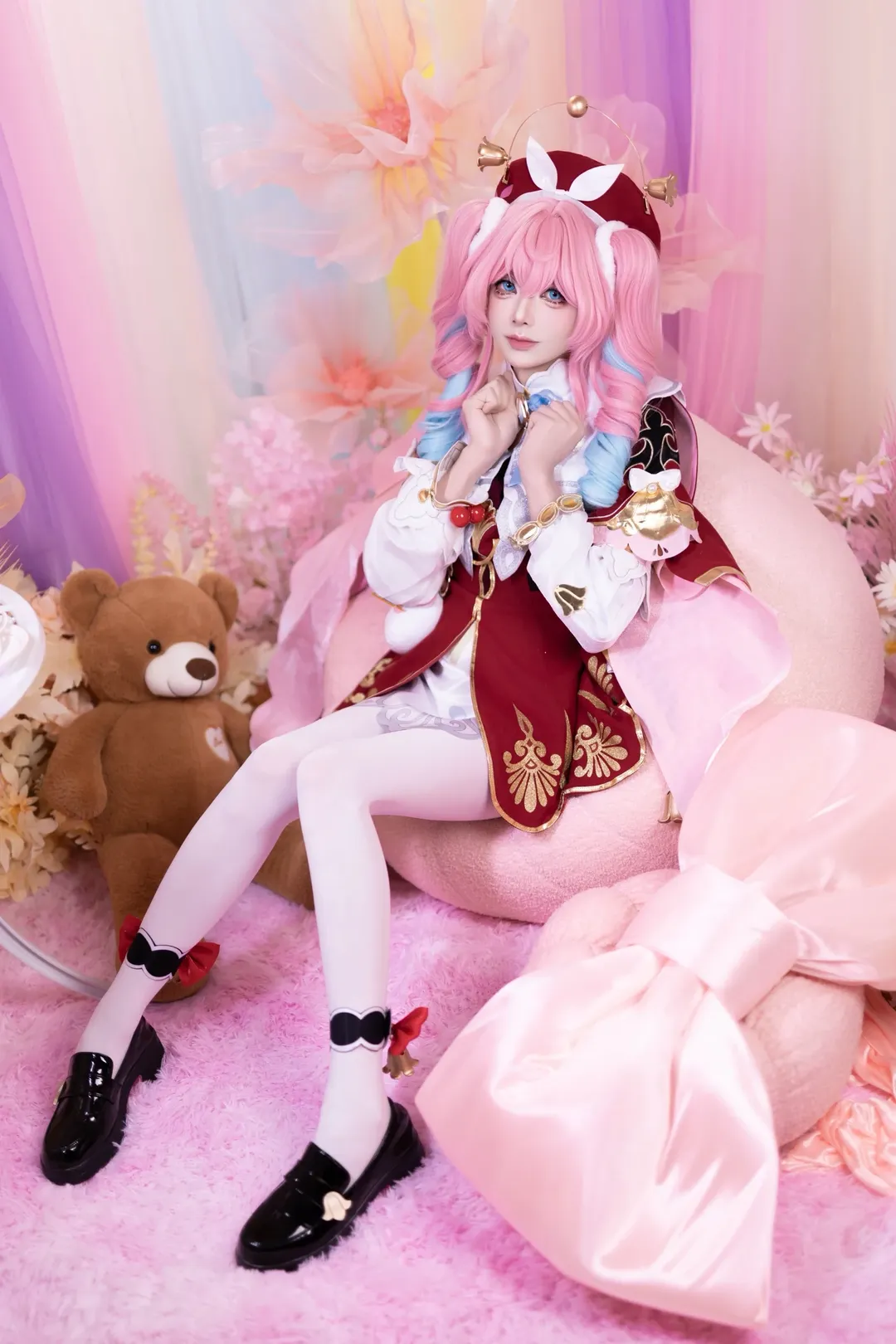 Honkai: Star Rail, Anime cosplay, Hyacinthia cosplay, White thigh-highs outfit, Dreamy photography - Image 5